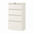 Vertical Steel File Cabinet 4-Drawer White 130cm