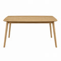 Rectangular Solid Oak Dining Table Natural 150cm