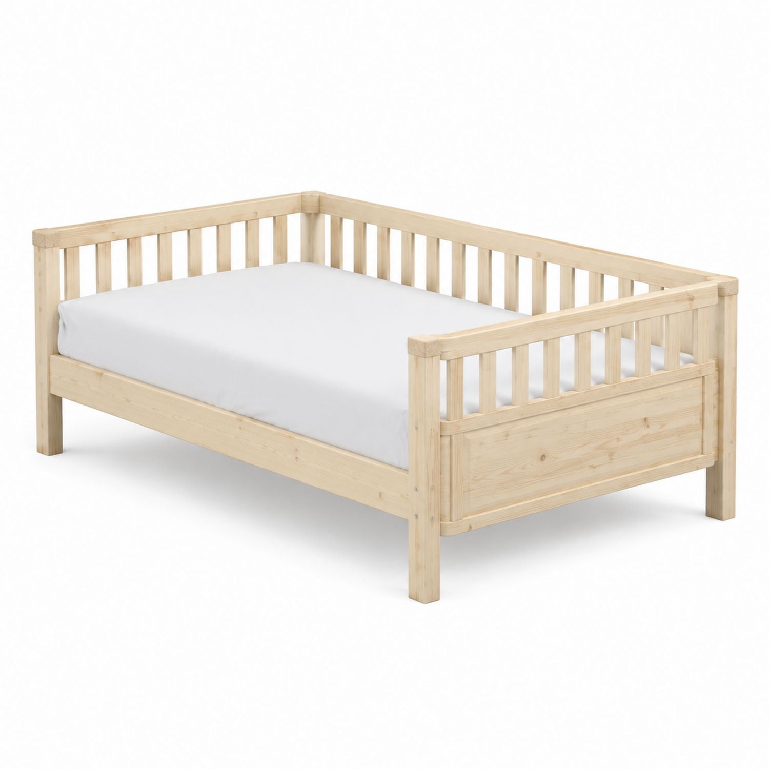 Solid Pine Wood Daybed Natural Finish 200cm x 100cm x 90cm