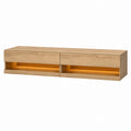 Oak TV Stand with LED Lighting 180 cm