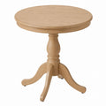 Round Solid Oak Dining Table Light Brown 70cm Diameter
