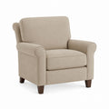Beige Fabric Armchair with Wooden Legs 85cm x 80cm x 100cm