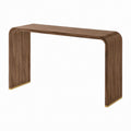 Wood Veneer Console Table Brown 120 cm x 30 cm x 75 cm