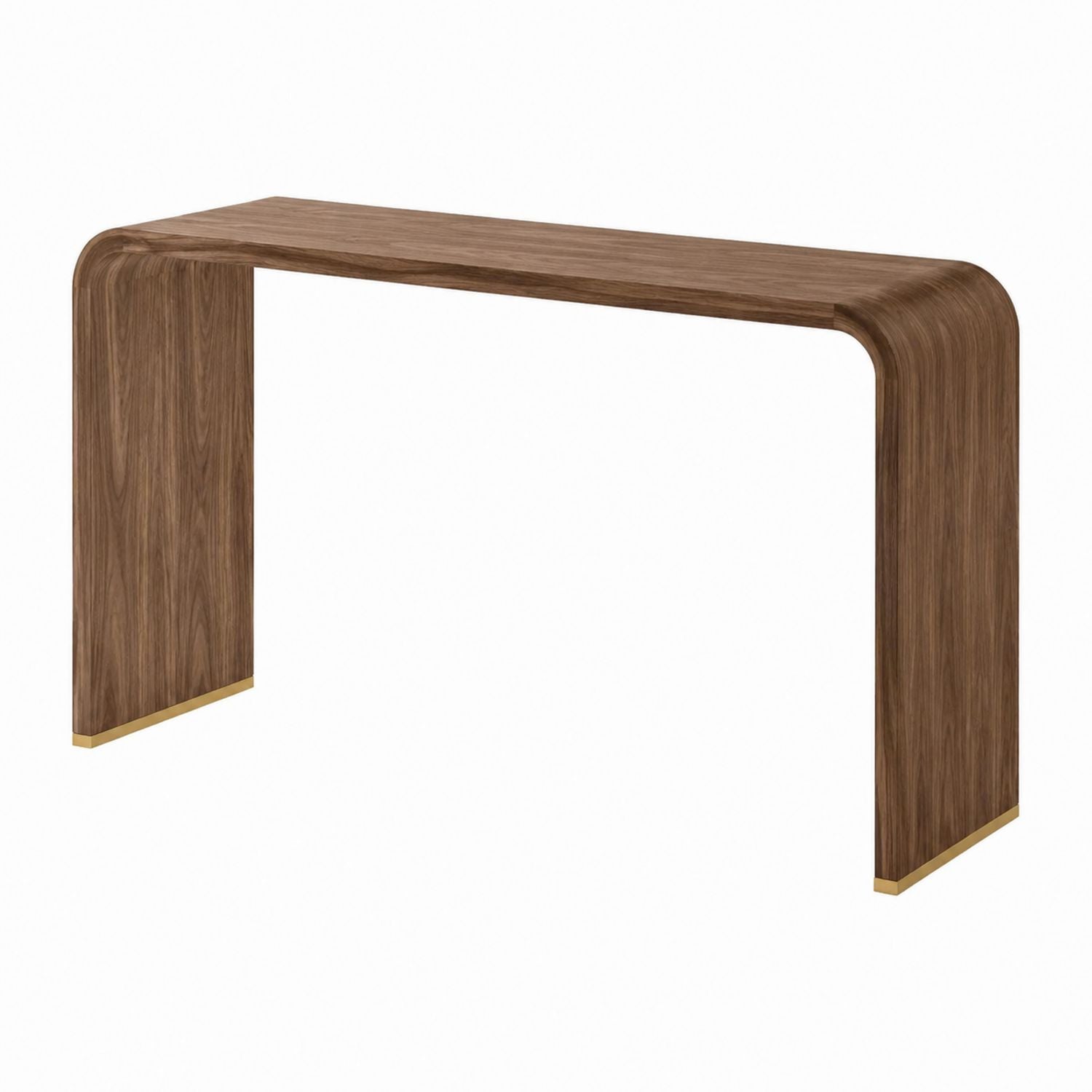 Wood Veneer Console Table Brown 120 cm x 30 cm x 75 cm