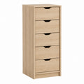 5 Drawer Chest MDF with Oak Veneer