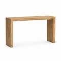Oak Wood Rectangular Console Table 75cm Height