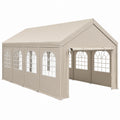 Outdoor Tent Gazebo with Steel Frame and PVC Cover in Beige