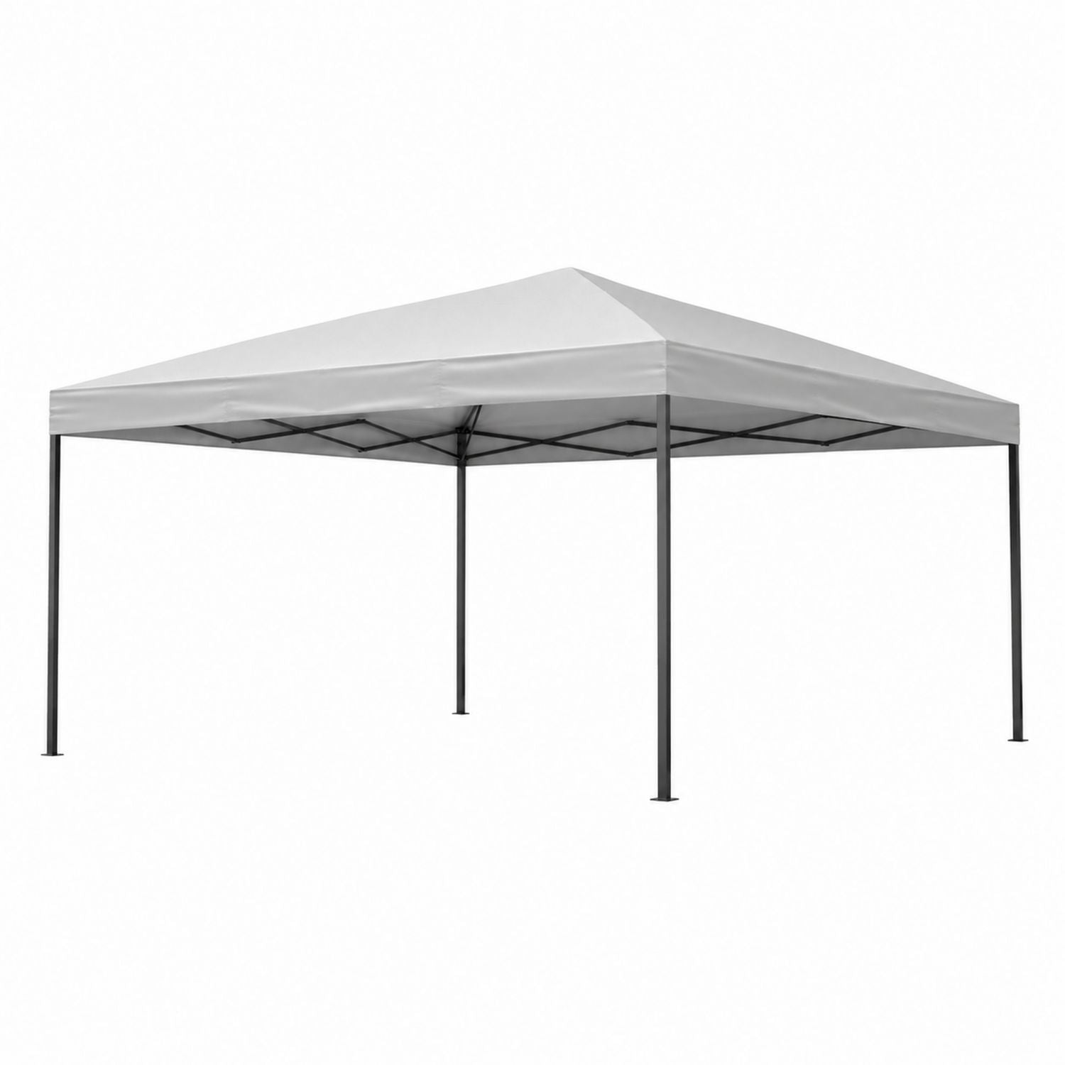 10x10 ft Steel Frame Gazebo with Polyester Canopy White