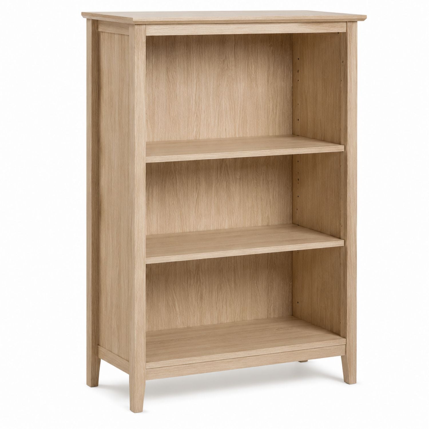 Oak Three-Shelf Bookcase 120x80x30 cm