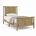 Wooden Twin Bed Frame Solid Oak 200cm x 100cm x 120cm