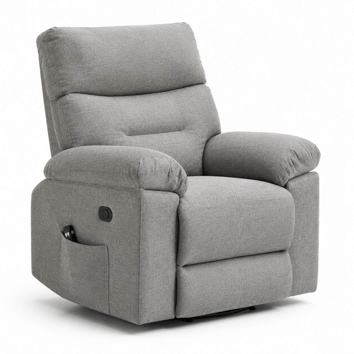 Recliner Chair with Polyester Upholstery in Gray 85cm x 95cm x 100cm
