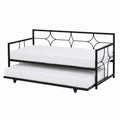 Black Metal Daybed with Trundle