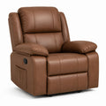 Recliner Chair Faux Leather Brown Adjustable with Side Pocket 90x100x80 cm