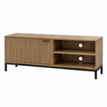 Wood TV Stand Entertainment Center with Metal Frame - 150x40x55 cm
