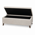 Polyester Upholstery Storage Bench with Hinged Lid 120cm x 40cm x 45cm
