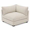 Corner Sofa Module Fabric Beige 90x90x80 cm