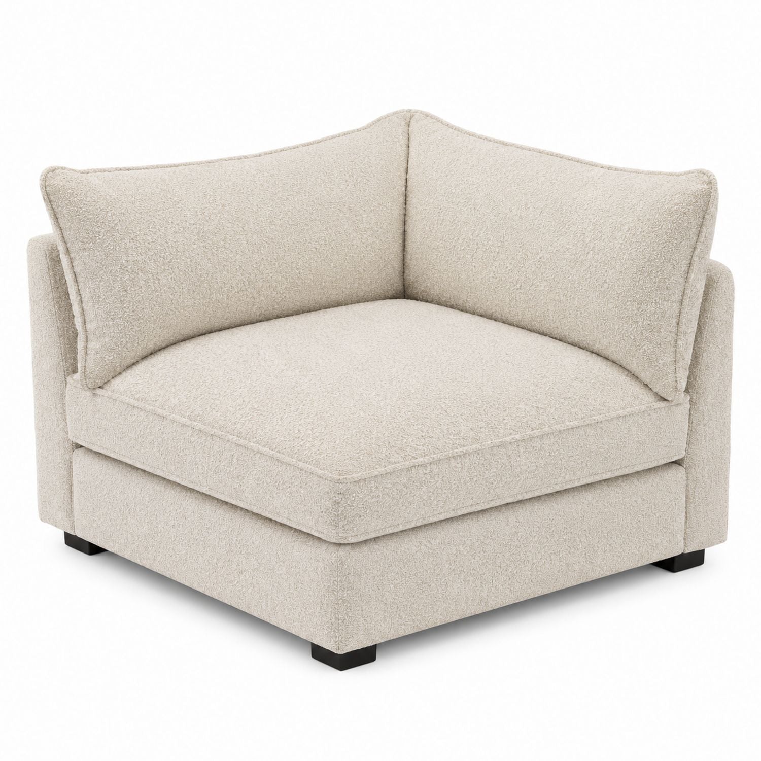 Corner Sofa Module Fabric Beige 90x90x80 cm