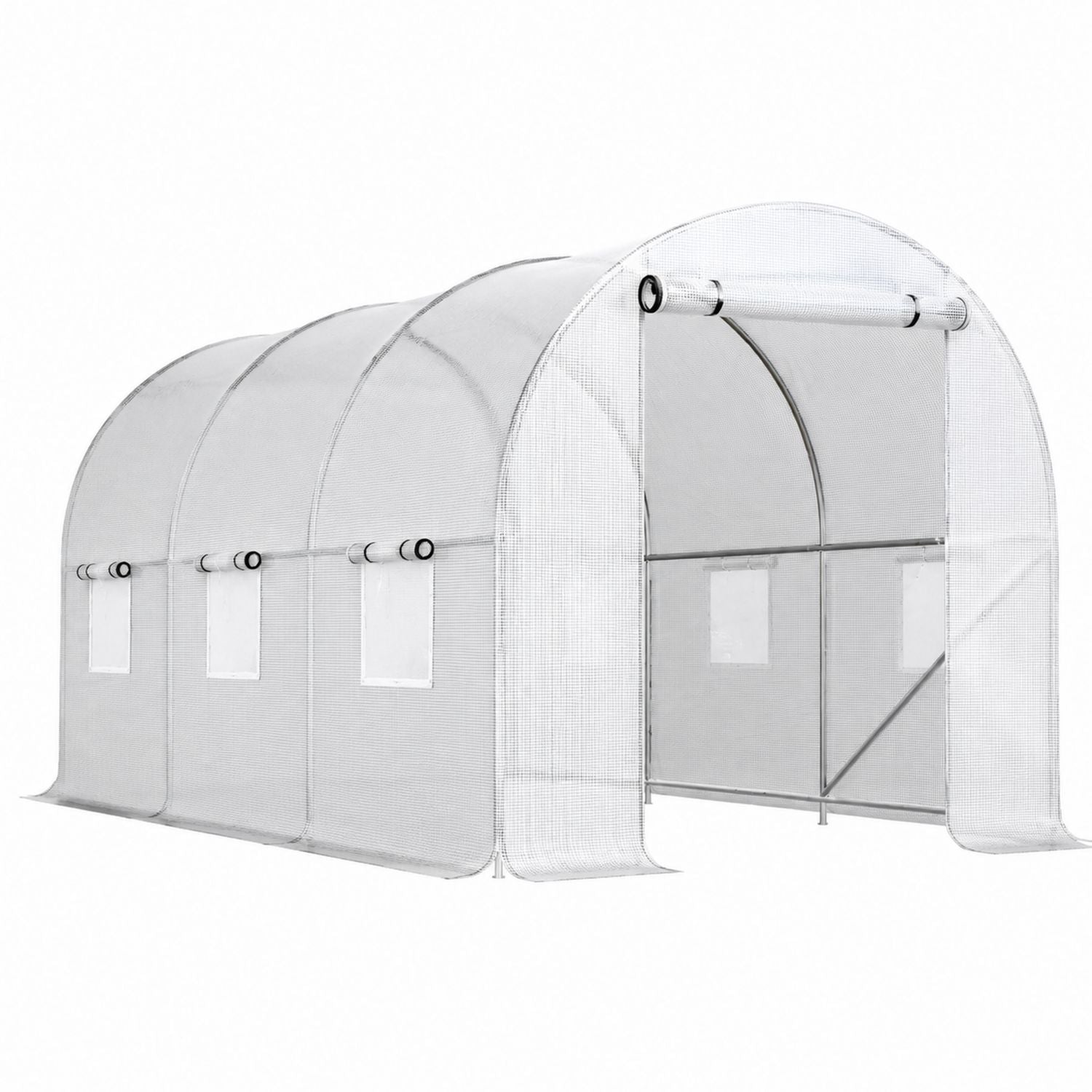 Portable Walk-In Tunnel Greenhouse PVC Cover Steel Frame 300cm x 160cm x 200cm