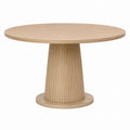 Round Wood Dining Table Natural 120 cm