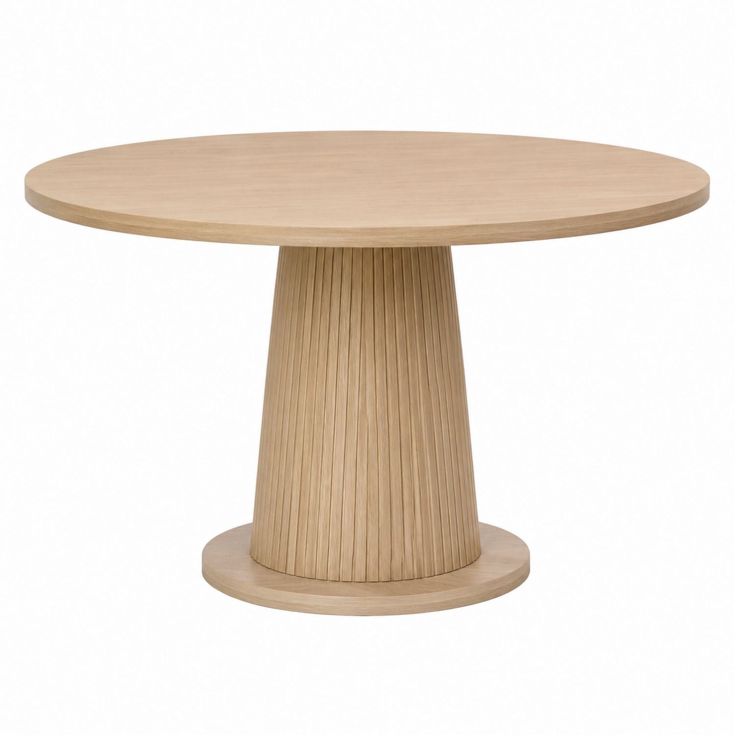 Round Wood Dining Table Natural 120 cm