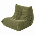 Corduroy Armless Lounge Chair Olive 80x100x70cm