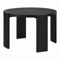 Round Ash Wood Dining Table Black