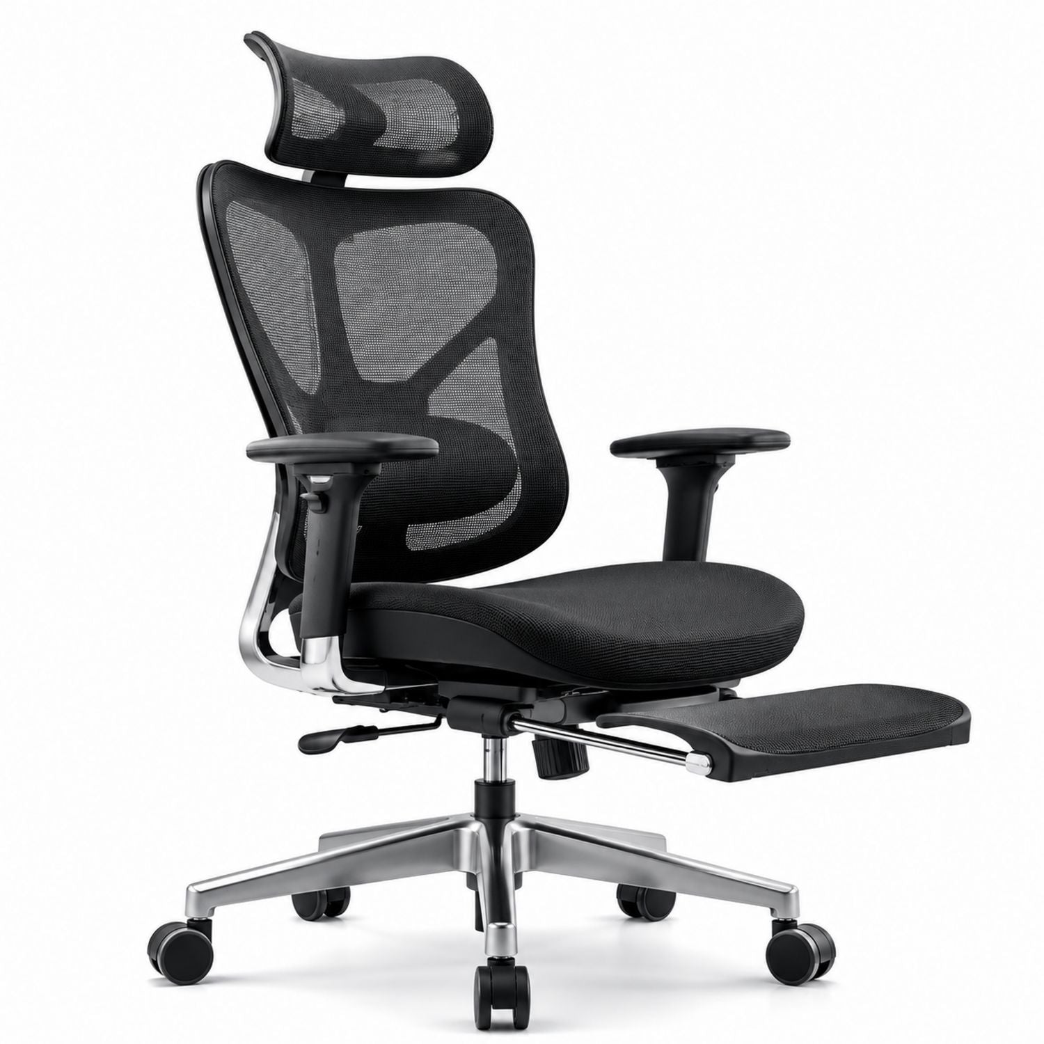 Ergonomic Office Chair Mesh Back Metal Frame Black
